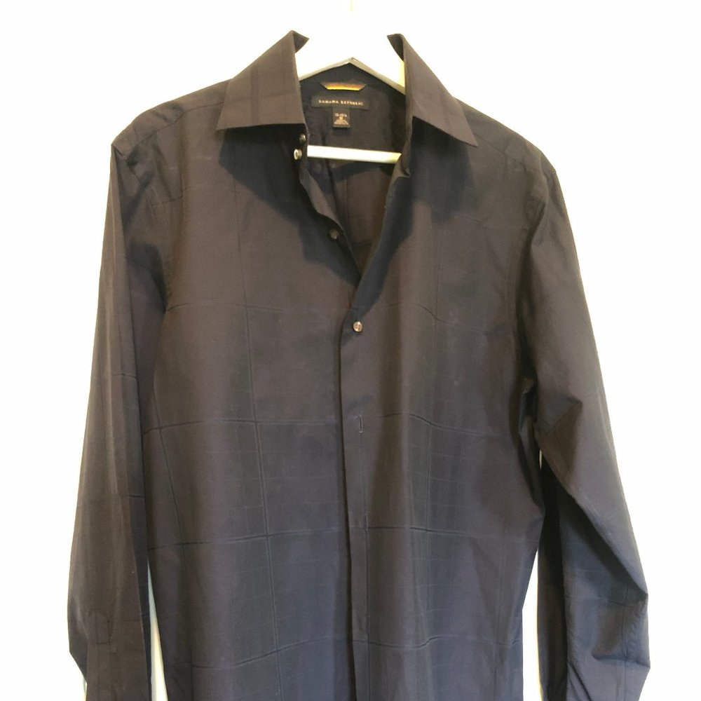 Banana Republic men's dress shirt french-cuff 15.5